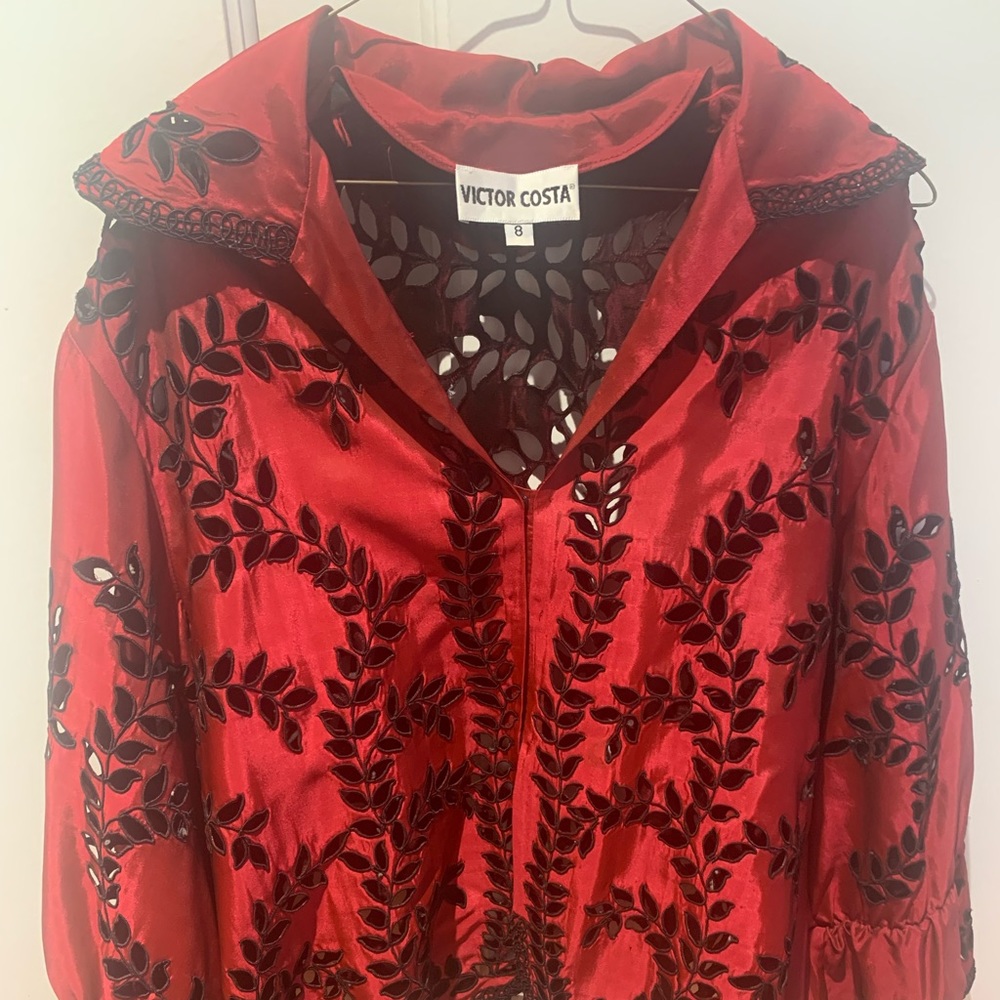 Victor costa red blazer